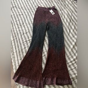 NWT! Missoni metallic knit palazzo pants size 40